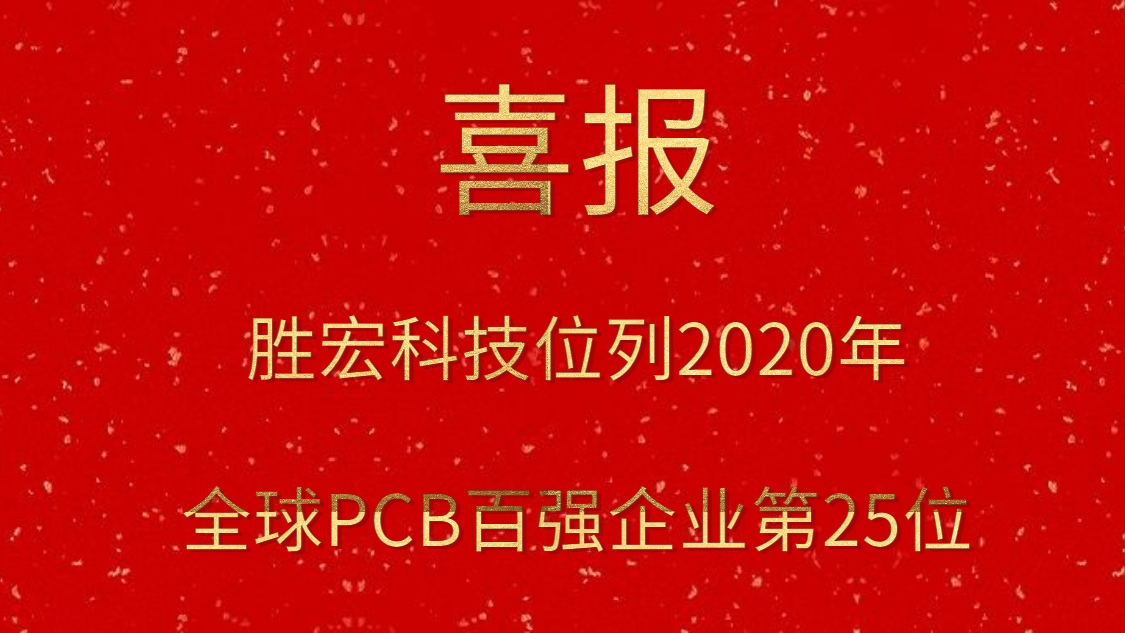 kaiyun开云科技位列2020年全球PCB百强企业第25位